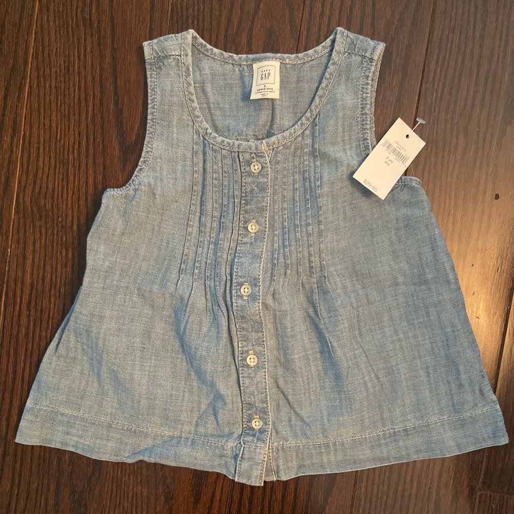 Baby Gap Denim Top - 2T - Picture 1 of 2